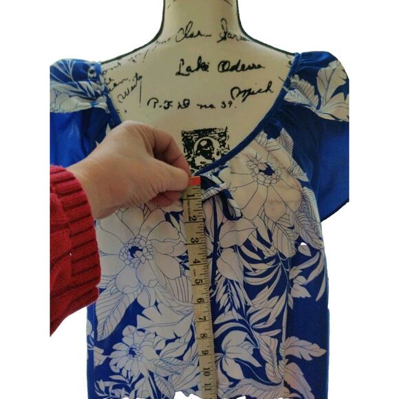 Vintage Hilo Hattie Hawaiian Dress Women’s Maxi VTG XL Blue Floral Style #613 - Picture 10 of 12